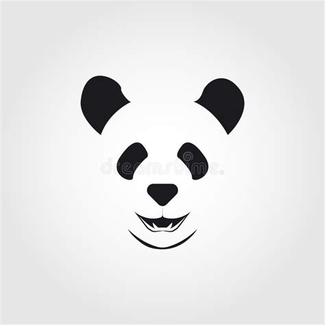 Smiling Panda Logo Design Vector Illustration Stock Vector