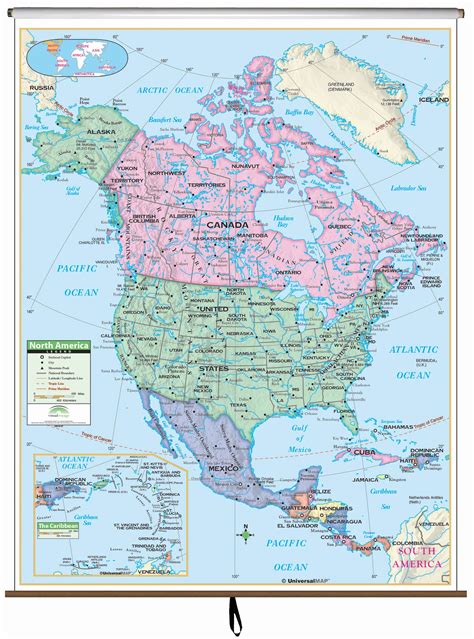 North America Primary Classroom Wall Map Kappa Map Group