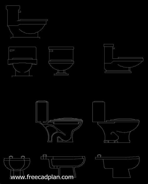 Toilet Di Tampilan Depan Dwg Block Cad Free Cad Plan