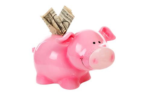 Pink Piggy Bank And Dollar Money Pig Bills Financial Earnings Png