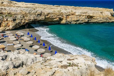 Spilies Beach In Rethymno Allincrete Travel Guide For Crete
