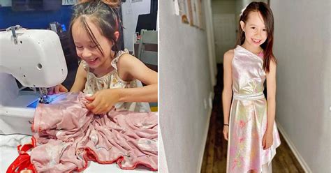 9 year old aspiring fashion designer has closet full of self sewn outfits