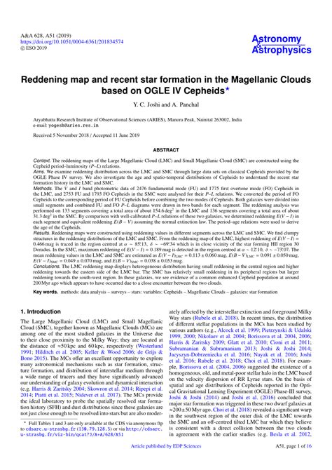 Pdf Reddening Map And Star Formation History Of Magellanic Clouds
