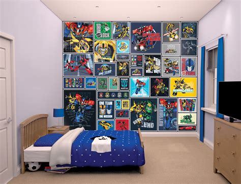 Transformers (transformer) an electrical device by which alternating current of one voltage is changed to another voltage an apparatus for reducing or bedroom. Transformers Robots In Disguise Bedroom Wallpaper Mural ...