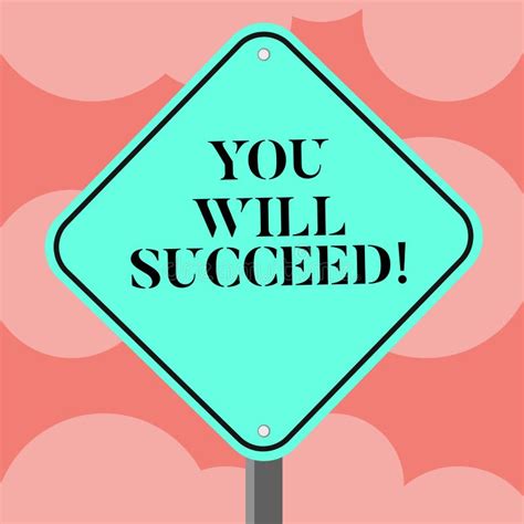 You Will Succeed Just Keep Going Poster Stock Vector Illustration Of