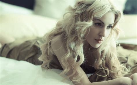 Blonde Lying Hair Makeup Dress Wallpaper Coolwallpapersme