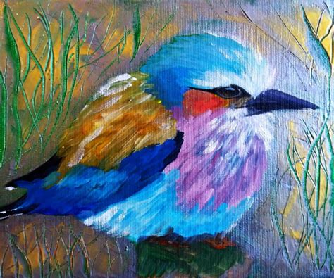 Acrylic Bird Painting