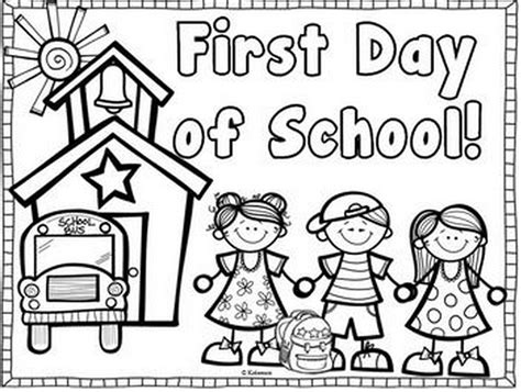 Printable First Day Of School Coloring Page