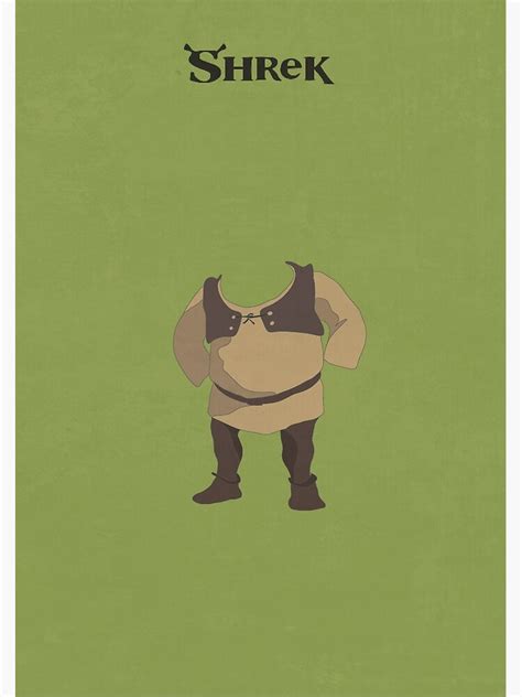 Minimalist Shrek Poster Poster By Corashe Redbubble