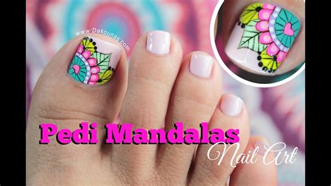 Uñas decoradas de los pies 2020 fáciles. Diseño de uñas Pies Mandalas - Mandala Toenail Art - YouTube
