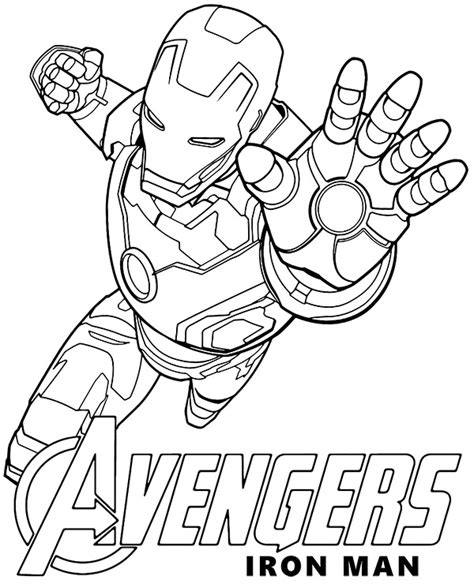 Iron Man Coloring Page Avengers Topcoloringpages Net
