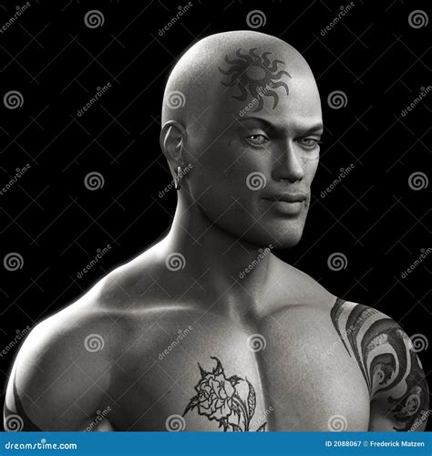 Muscular Man With Tattoos Stock Image Image Of Naked 2088067