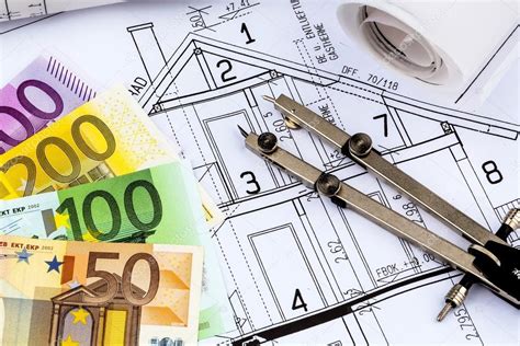 House Plan With Euro Banknotes Stock Photo By ©ginasanders 86479630