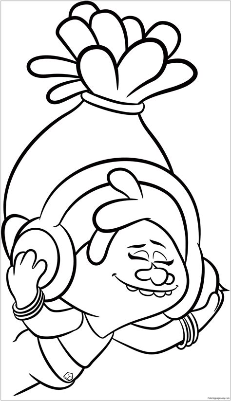 Trolls Movie Coloring Page - Free Printable Coloring Pages