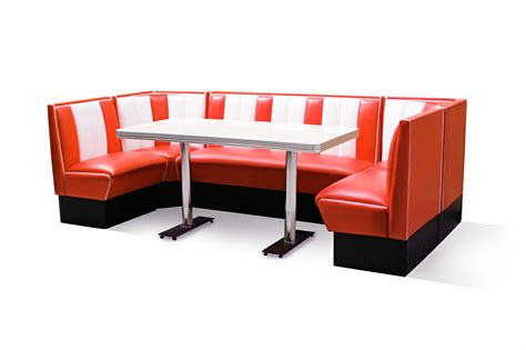 Retro Furniture Diner Booth Set Hollywood 130 X 270 X 130 Lawton