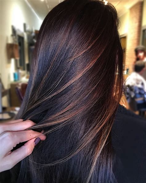 Dark Brown Balayage Brunette Hair Color With Highlights Hair Color