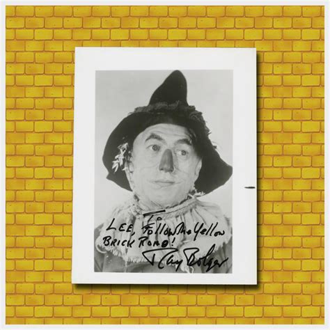 Lot The Scarecrow In The Wizard Of Oz Signed Photograph