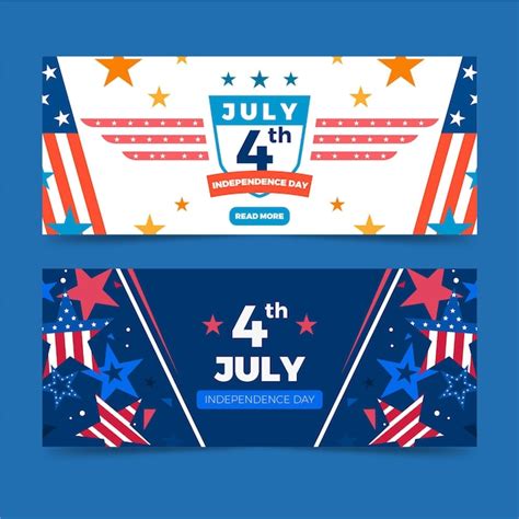 Free Vector Independence Day Banners Theme