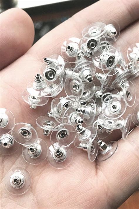 Glue stud earring backs to your baked clay shapes. Rubber Earring Backs 50 Pieces Earring Stops Post Stoppers Earring Findings Ear Nuts DIY Jewelry ...