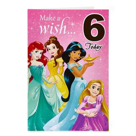 Buy Disney Princess 6th Birthday Card For Gbp 099 Card Factory Uk