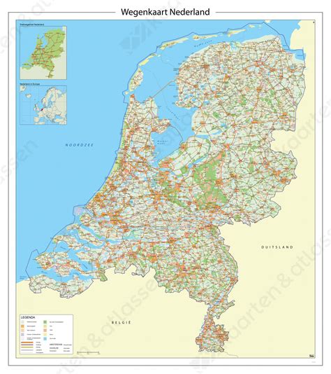 Digitale Wegenkaart Nederland Met Afritnamen 598 Kaarten En Atlassennl