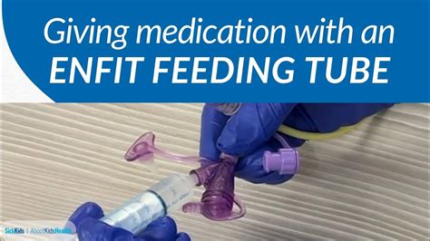 How To Give Medication With An Enfit Feeding Tube Youtube