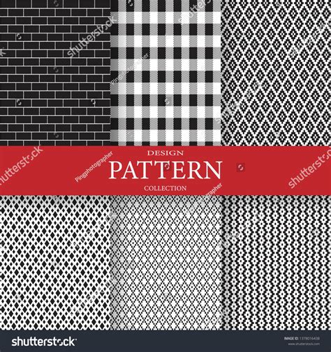 Collection Swatches Memphis Patterns Seamless Fashion Stock Vector