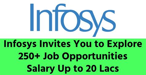 Infosys Hiring 250 Job Opportunities Salary Up To 25 Lacs Apply Now