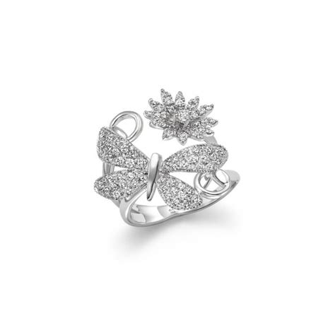 Gucci 18kt White Gold Butterfly Ring With Diamonds Diva Diamonds And