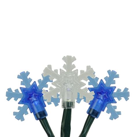 Set Of 100 Clear Lighted Twinkling Snowflake Icicle Christmas Lights