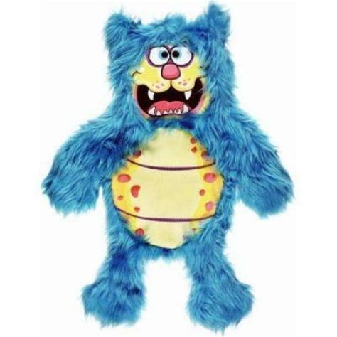 Fat Cat Dog Toy Heebie Jeebies Blue Monster Squeak Tug Play 14 X 105