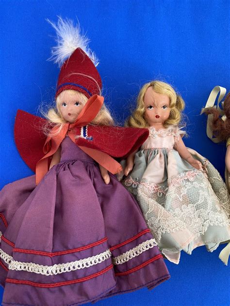 Lot Of 3 Vintage Nancy Ann Storybook Dolls 2 Blondes 1 Redhead Rare L