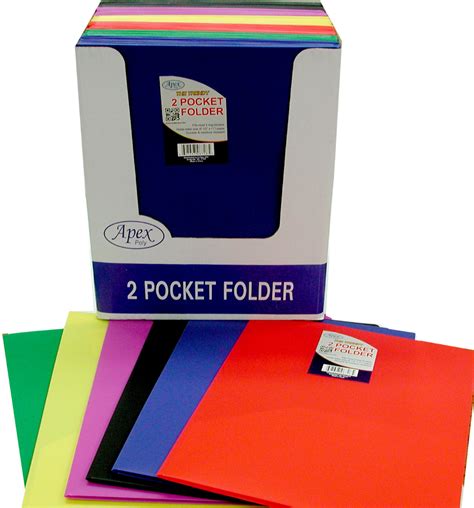Wholesale 2 Pocket Plastic Folder Assorted Colors Sku 1858062