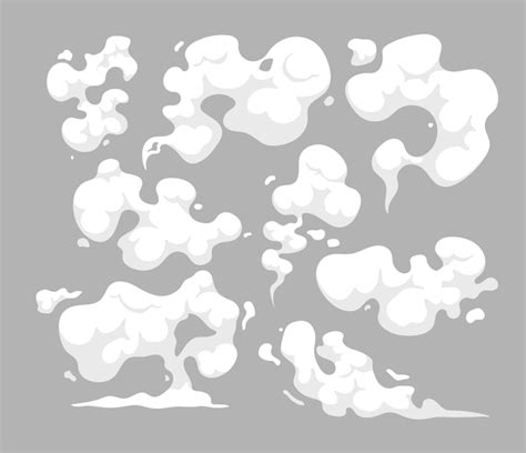 Free Vector Steam Clouds Set