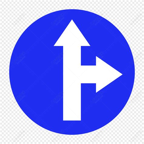 Go Straight And Turn Right Traffic Sign Straight Go Traffic Signs