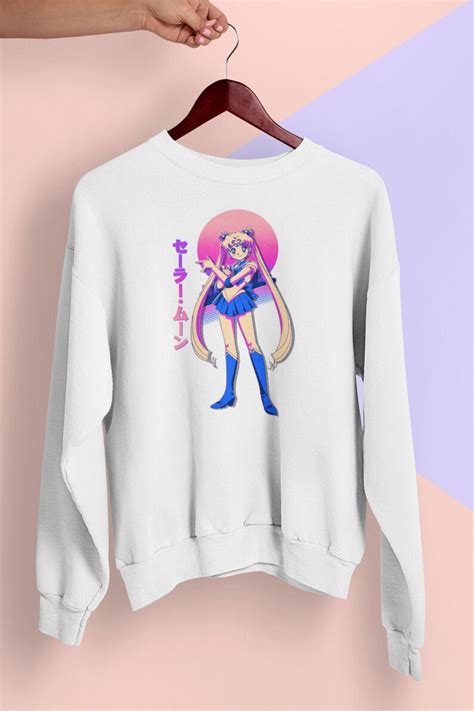 Sailor Moon Vaporwave Aesthetic Sweatshirt Sailor Moon Etsy