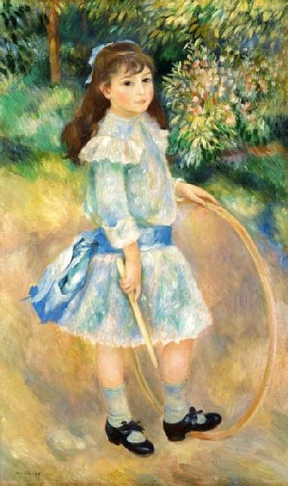 Petite Fille Avec Cerceau Par Pierre Auguste Renoir Peintures Renoir