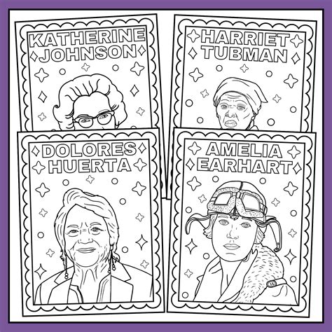 Famous Women Coloring Pages Women S History Month Coloring Pages