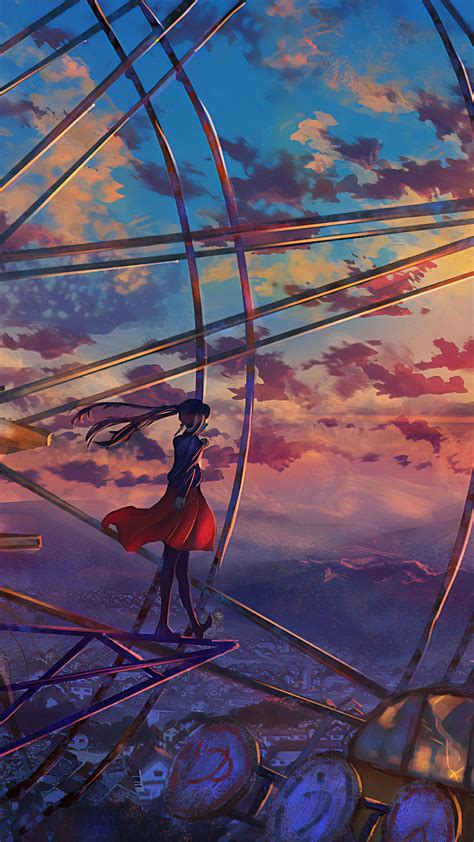 1080x1920 Anime Ferris Wheel Painting Iphone 76s6 Plus Pixel Xl One