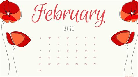 Free Download February 2021 Desktop Calendar Wallpaper 1448x1948 For