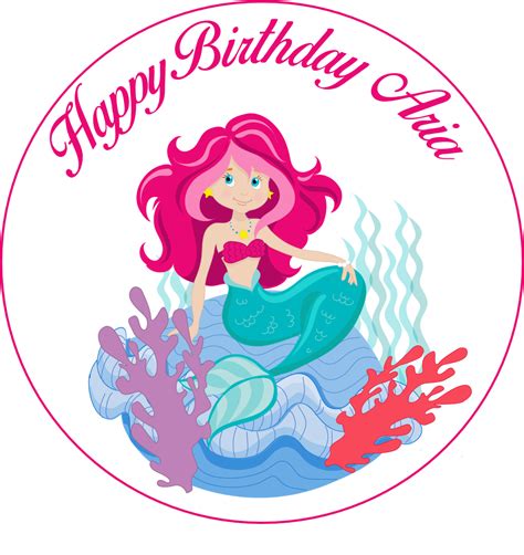 Mermaid Cake Topper Edible Icing Or Wafer