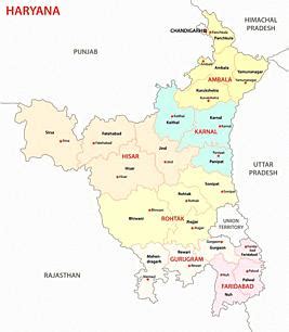 Haryana Administrative And Political Map India Stock Vector Vector