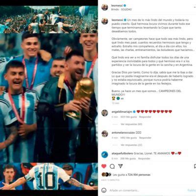 Emotiva Carta De Lionel Messi A Un Mes De Ser Campe N Del Mundo Con