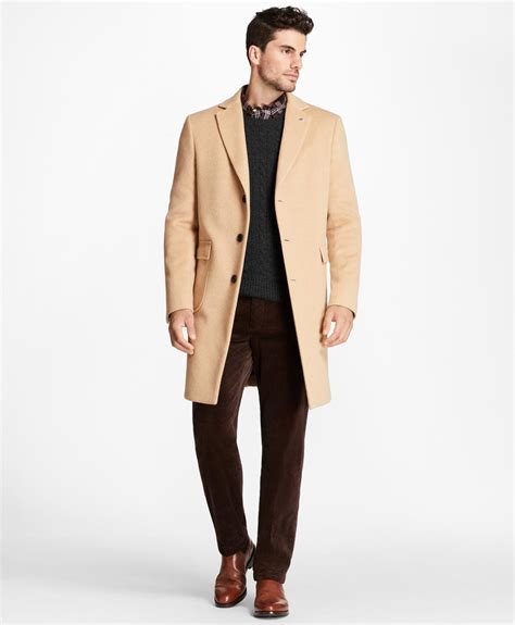 Lyst Brooks Brothers Camel Hair Polo Coat In Natural For Men