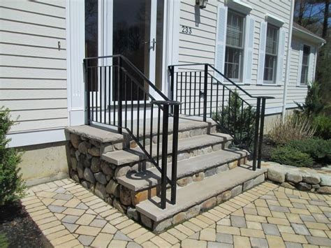 Brown iron and white wood staircase 3122. Creation Iron Design - Everett, Massachusetts - ironwork ...