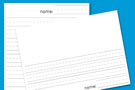 Looking for free printable writing paper for you and your children to use in your homeschool? Kindergarten Lined Paper - Download Free Printable Paper Templates