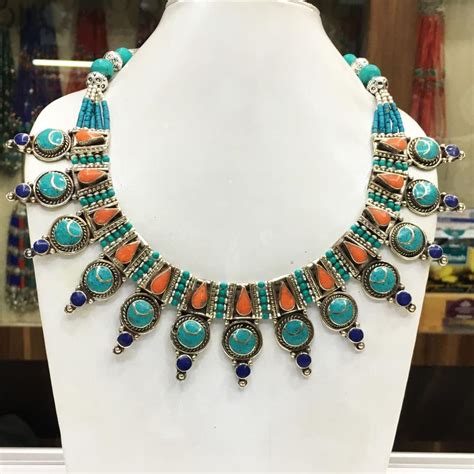 Antique Tibetan Turquoise Coral Handmade Necklace
