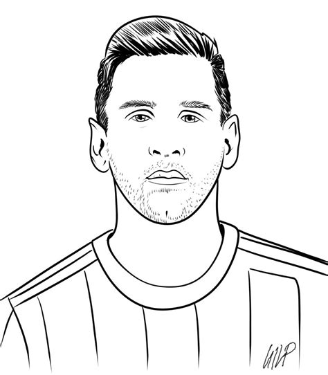 Desenho 01 De Lionel Messi Para Colorir