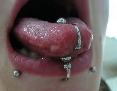 the healing process of a tongue piercing with pictures tatring