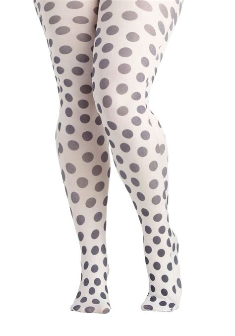 Dot To Have You Tights In Plus Size By Look From London Sheer White